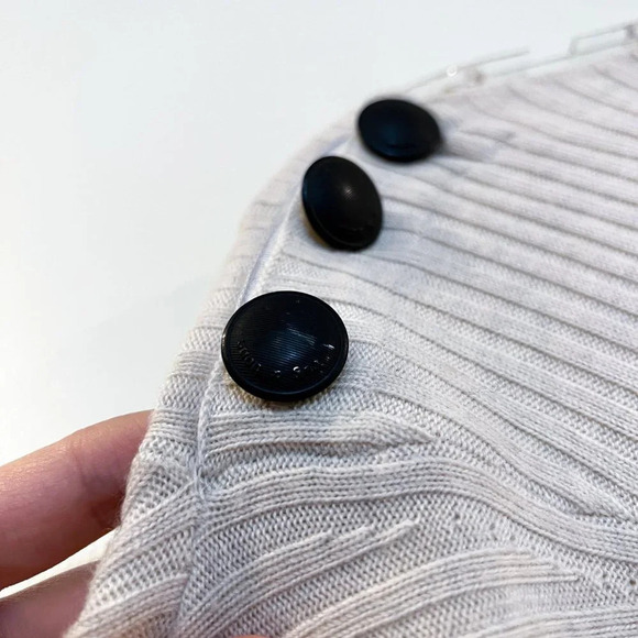 Rag & Bone 100% Merino Wool Asymmetric Cowl Neck Ribbed Knit Tunic Sweater Small - Picture 4 of 9